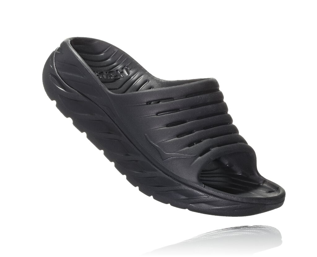 Hoka One One Ora Recovery Slide  Black Mens 6 Sandals 1099674 BLK Hoka One 1099674-BBLC ORA RECOVERY SLIDE W Slipper Sport PU  main image 4